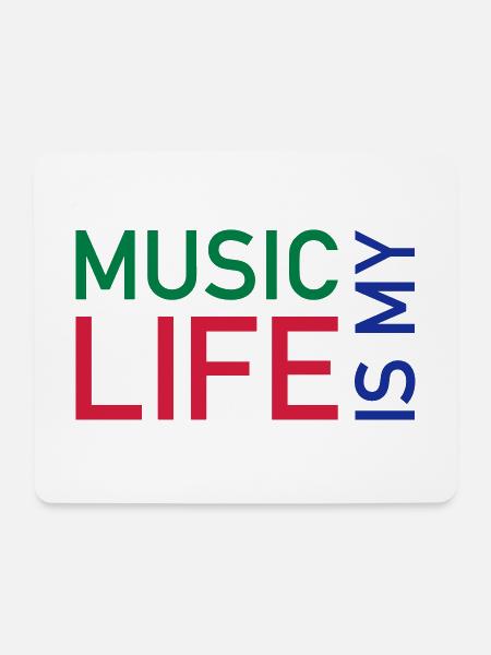 Music is my life - Mouse Pad (horizontal) - white