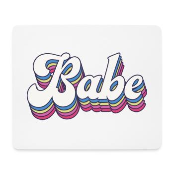 Retro Style Babe - Bachelorette Party Gift - Mouse Pad (horizontal) - white - Front