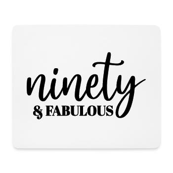 Quatre-vingt-dix et fabuleux doux 90e anniversaire 90 ans - Tapis de souris (format paysage) - blanc - Devant