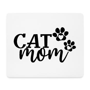 Cat Mom - Cute Paws Cat Lover Maman Propriétaire de chat - Tapis de souris (format paysage) - blanc - Devant