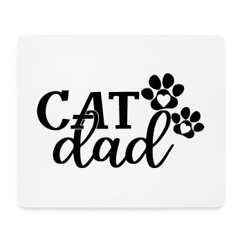Cat Dad - Mignon Pattes Cat Lover Papa Propriétaire de Chat - Tapis de souris (format paysage) - blanc - Devant