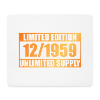 65. Geburtstag Limited Edition - ꝏ Supply 12/1959 - Mousepad (Querformat) - Weiß - Vorne