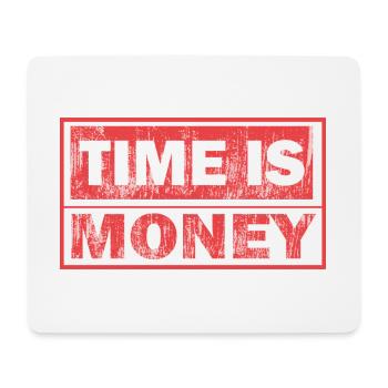 Zeit ist Geld – Fette Typografie - Mousepad (Querformat) - Weiß - Vorne