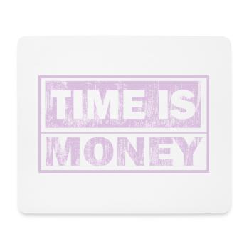Zeit ist Geld Neon-Panel - Mousepad (Querformat) - Weiß - Vorne