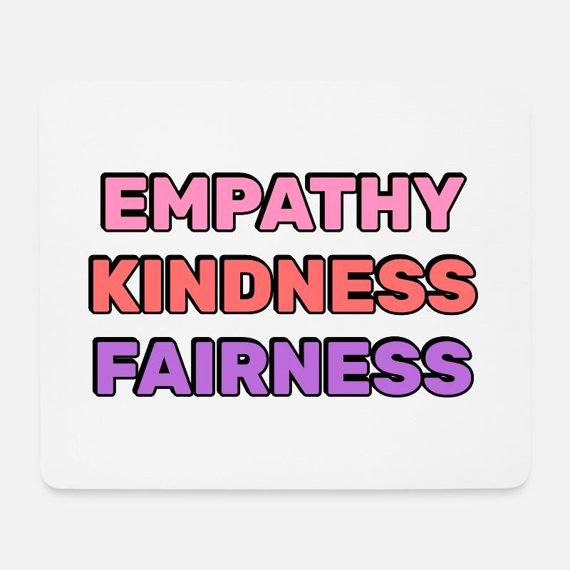 Empathie, Freundlichkeit, Fairness, - Mousepad (Querformat) - Weiß