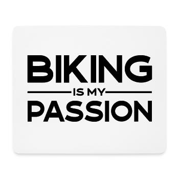 Biking is my passion - Tapis de souris (format paysage) - blanc - Devant