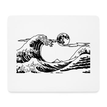 Kanagawa Waves Aesthetic Japanese Art Great Wave - Mouse Pad (horizontal) - white - Front
