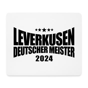 Leverkusen - Deutscher Meister 2024 - Mousepad (Querformat) - Weiß - Vorne