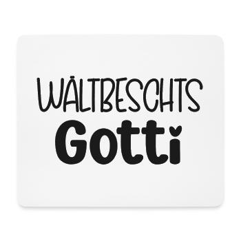 Wältbeschts Gotti Taufpatin Schweiz Patentante - Mousepad (Querformat) - Weiß - Vorne