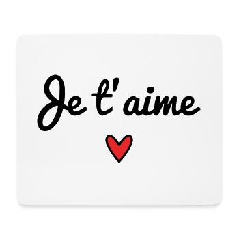 LIEBE. ICH LIEBE DICH. HERZ. ALLES GUTE ZUM GEBURTSTAG. - Mousepad (Querformat) - Weiß - Vorne