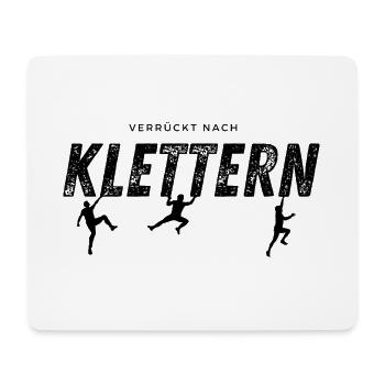 verrückt nach klettern - Mousepad (Querformat) - Weiß - Vorne
