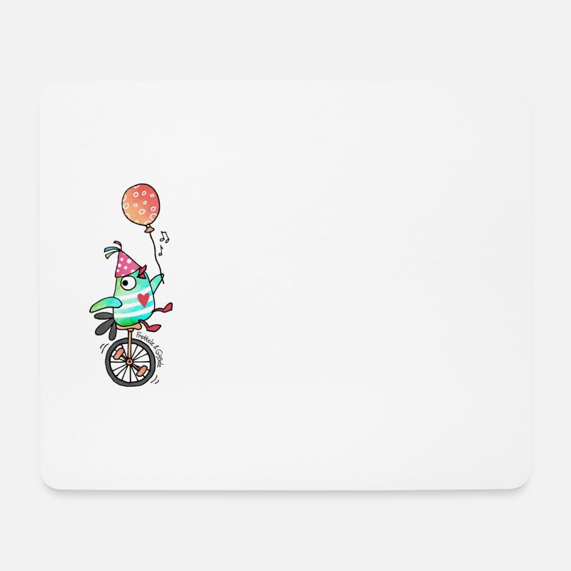 Einrad Spaß - Mousepad (Querformat) - Weiß