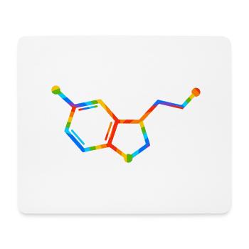 Regenbogenmolekülgeometrie – Seratonin - Mousepad (Querformat) - Weiß - Vorne