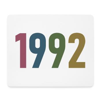 Jahr 1992, 30 Jahre alt, Geschenk zum 30. Geburtstag - Mousepad (Querformat) - Weiß - Vorne