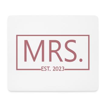 Frau Est. 2023 Verlobung Brautdusche Hochzeit - Mousepad (Querformat) - Weiß - Vorne