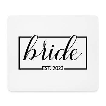 Bride Est. 2023 Fiançailles Douche nuptiale Mariage - Tapis de souris (format paysage) - blanc - Devant