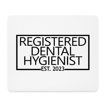 Diplôme d’hygiéniste dentaire agréé Est. 2023 - Tapis de souris (format paysage) - blanc - Devant