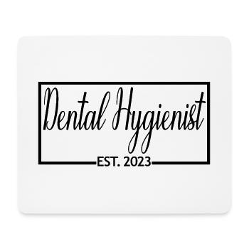 Hygiéniste dentaire Est. Cadeau de dentiste diplômé 2023 - Tapis de souris (format paysage) - blanc - Devant