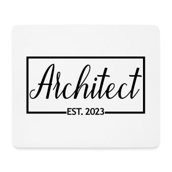 Architekt Est. 2023 diplomierter Architekturstudent - Mousepad (Querformat) - Weiß - Vorne