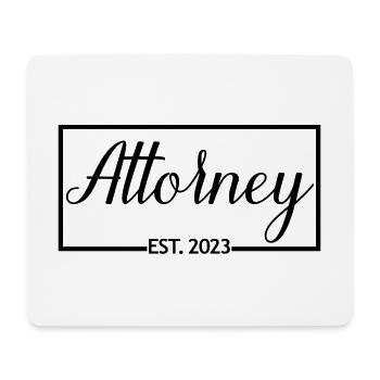 Rechtsanwalt Est. 2023 Diplomierter Anwaltsstudent Geschenk - Mousepad (Querformat) - Weiß - Vorne