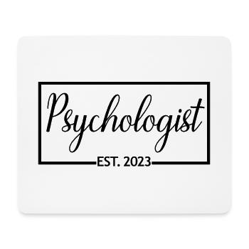 Psychologue Est. Cadeau de psychologie de fin d'études 2023 - Tapis de souris (format paysage) - blanc - Devant