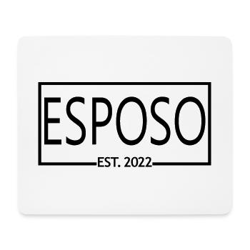 Esposo Est. 2022 Fiançailles pour le mariage du marié - Tapis de souris (format paysage) - blanc - Devant