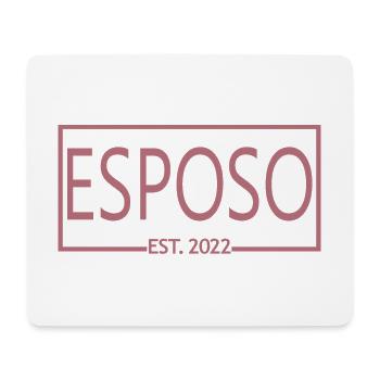 Esposo Est. 2022 Fiançailles pour le mariage du marié - Tapis de souris (format paysage) - blanc - Devant