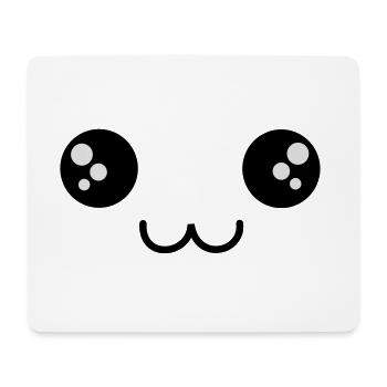 cute face - Mouse Pad (horizontal) - white - Front
