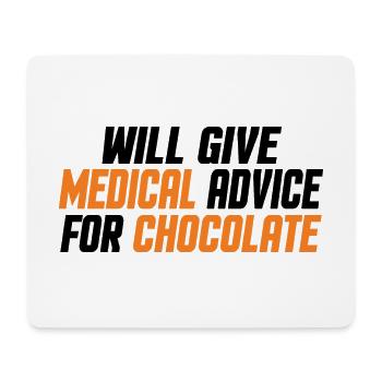 Funny Health Provider Doctor Nurse Chocolate Lover - Mouse Pad (horizontal) - white - Front