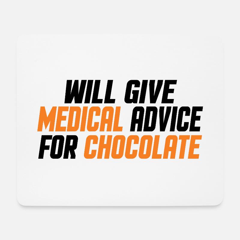 Lustiger Gesundheitsdienstleister Arzt Krankenschwester Schokoladenliebhaber - Mousepad (Querformat) - Weiß