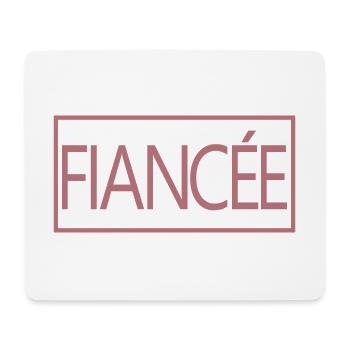 Fiancée Fiancée Fiançailles Mariage Lune de Miel - Tapis de souris (format paysage) - blanc - Devant