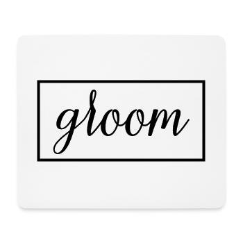 Groom - Mari à être Wedding Party Engagement - Tapis de souris (format paysage) - blanc - Devant