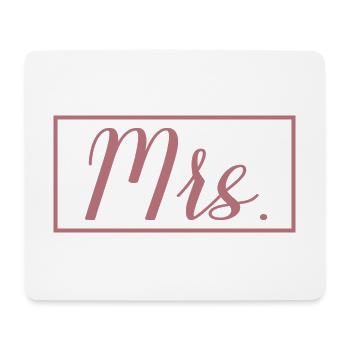 Mme Matching Couple Fiançailles Mariage Lune de miel - Tapis de souris (format paysage) - blanc - Devant
