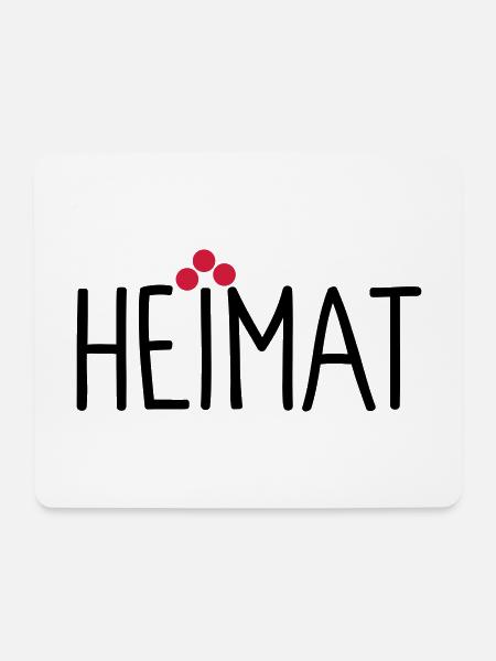 Heimat - Mousepad (Querformat) - Weiß