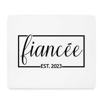 Verlobte Est. 2023 Verlobung Braut Dusche Hochzeit - Mousepad (Querformat) - Weiß - Vorne
