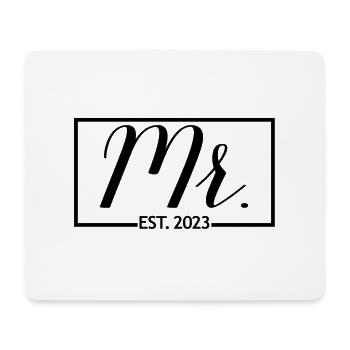 Mr. Est. 2023 Engagement For Groom's Wedding Party - Mouse Pad (horizontal) - white - Front