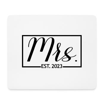 Frau Est. 2023 Verlobung Brautdusche Hochzeit - Mousepad (Querformat) - Weiß - Vorne