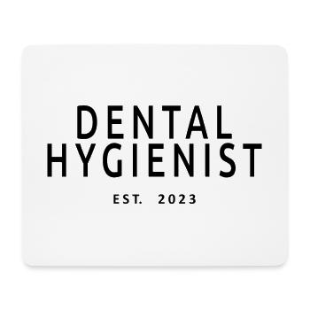 Hygiéniste dentaire Est. 2023 Cadeau de dentiste diplômé - Tapis de souris (format paysage) - blanc - Devant