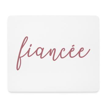 Fiancée Fiancée Fiançailles Mariage Lune de Miel - Tapis de souris (format paysage) - blanc - Devant