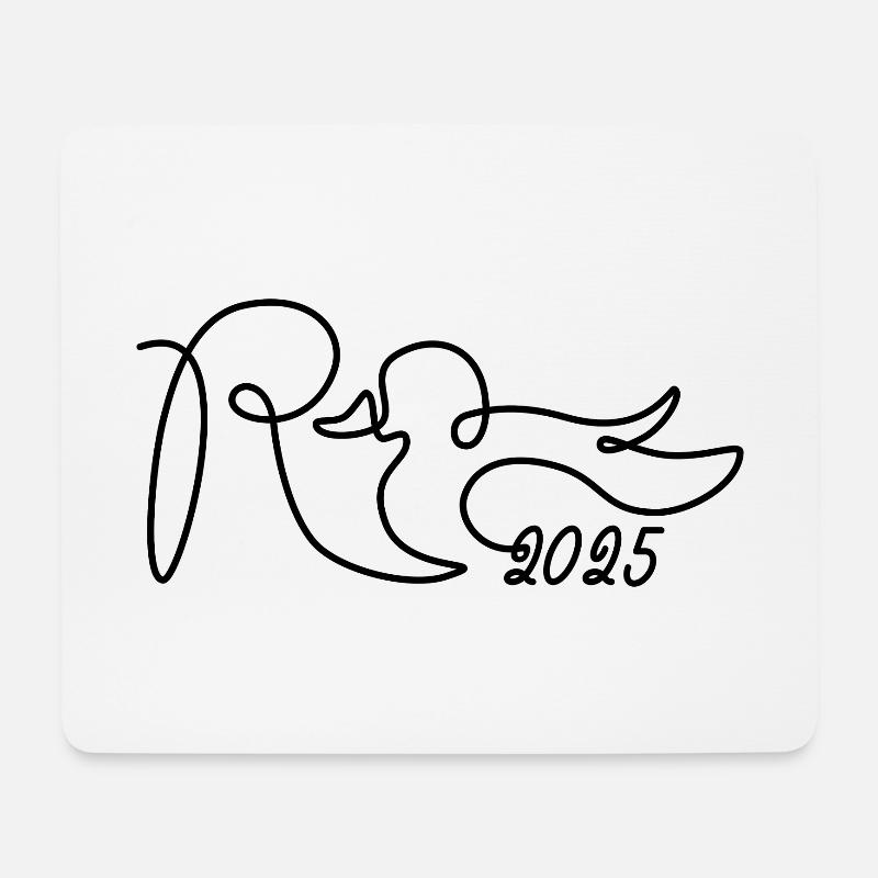 Rente Ente 2025 - Ruhestand - Pension Rentnerin - Mousepad (Querformat) - Weiß