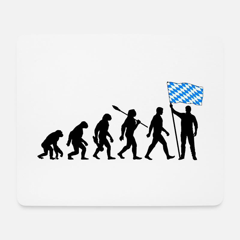 Bayern - Evolution - Flagge - Nation - Mousepad (Querformat) - Weiß