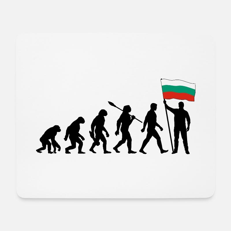 Bulgarien - Evolution - Flagge - Nation - Mousepad (Querformat) - Weiß