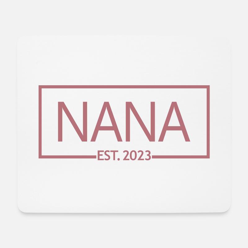 Nana Est. 2023, Oma zu werden, Schwangerschaft enthüllen - Mousepad (Querformat) - Weiß