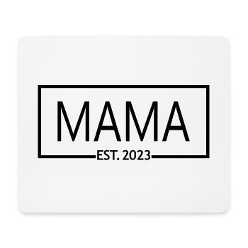 Mama Est. 2023, Maman en devenir, Annonce de grossesse - Tapis de souris (format paysage) - blanc - Devant