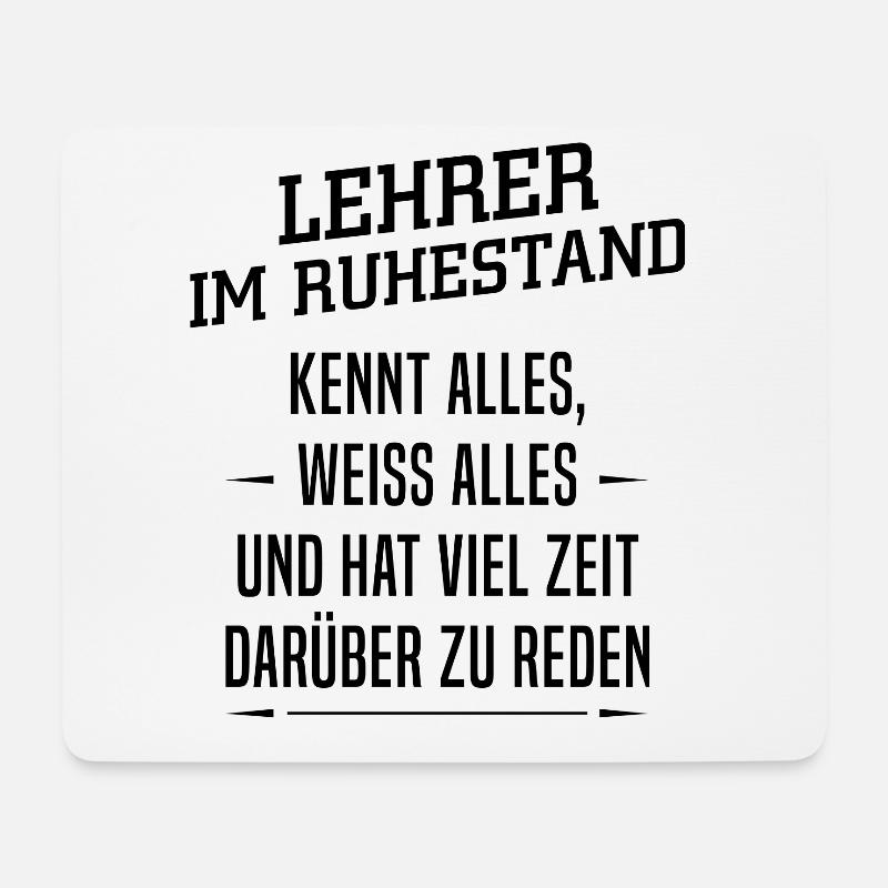 Lehrer im Ruhestand - Geschenk - Mousepad (Querformat) - Weiß