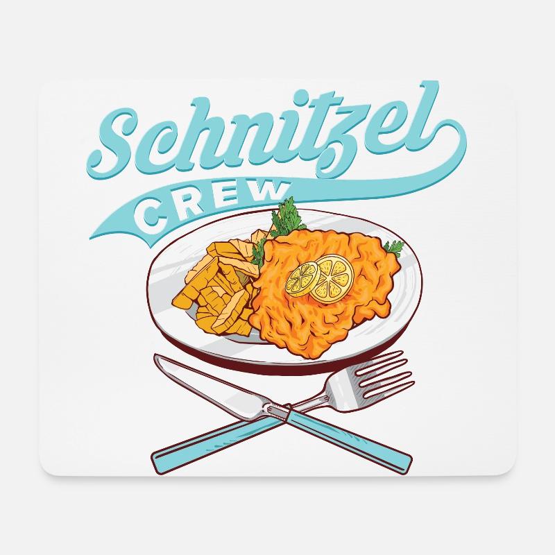 Schnitzel Crew - Mousepad (Querformat) - Weiß