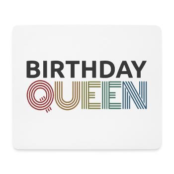 Retro Anniversaire Reine Femmes Fête d’Anniversaire Cadeau - Tapis de souris (format paysage) - blanc - Devant