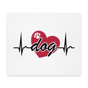 ECG Curve - Heart Curve - Pulse - Dog - Mouse Pad (horizontal) - white - Front