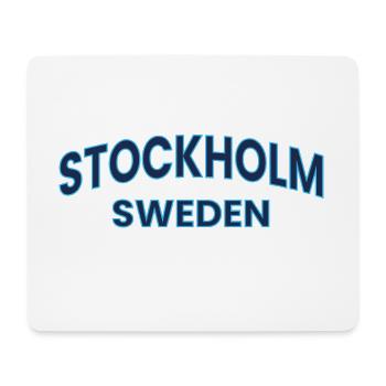Stockholm, Schweden Neon-Umriss - Mousepad (Querformat) - Weiß - Vorne