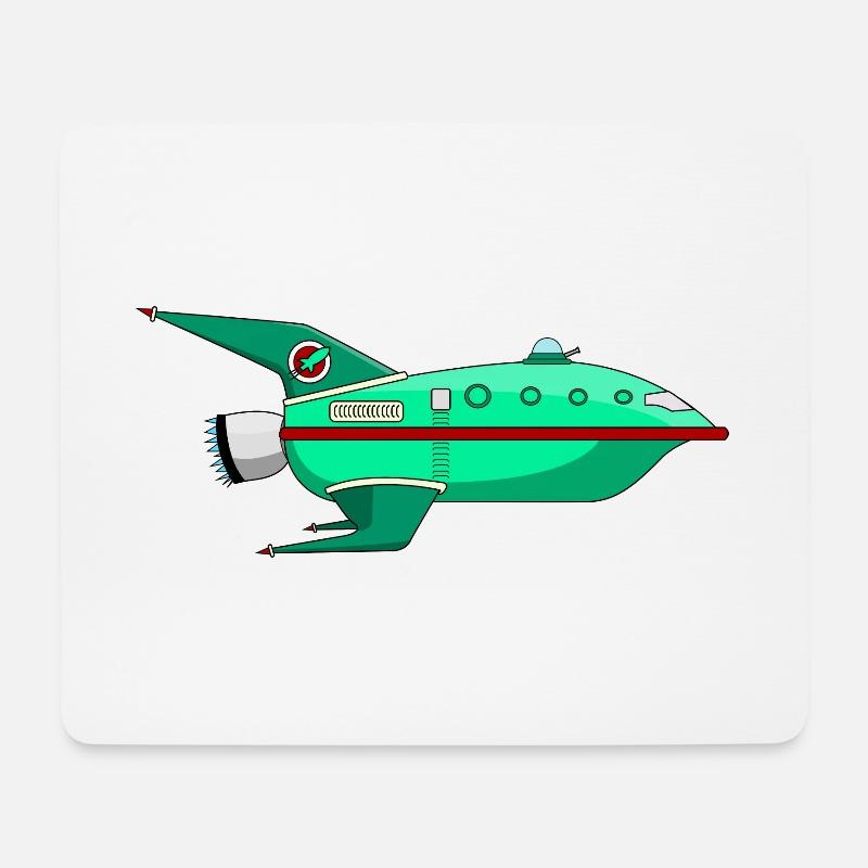 Schiff des Planeten der Zukunft - Mousepad (Querformat) - Weiß